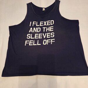 Men's Tank Shirt Flexed Muscles Funny Theme